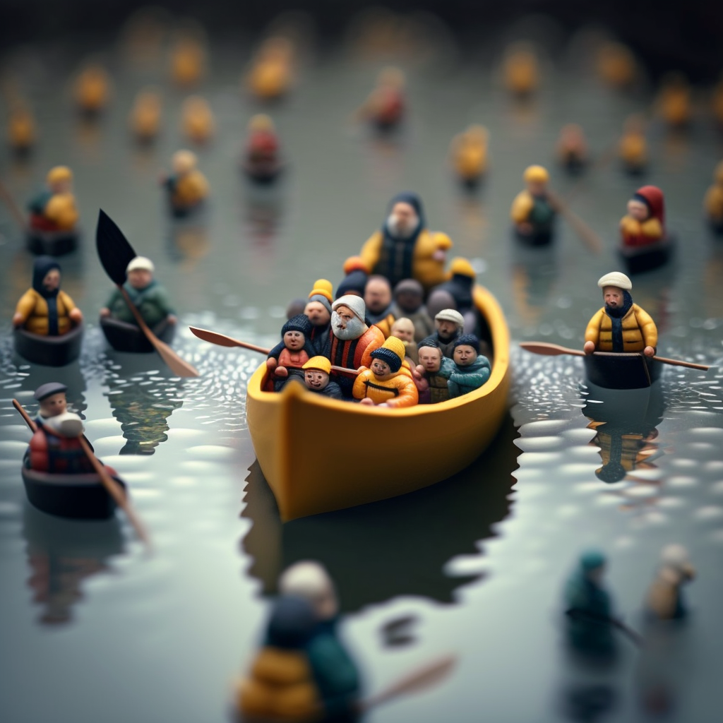 Little People Kayaking in Chiloe