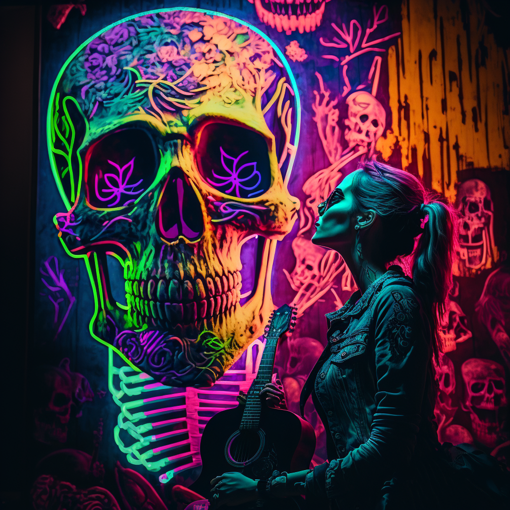 Neon Skulls