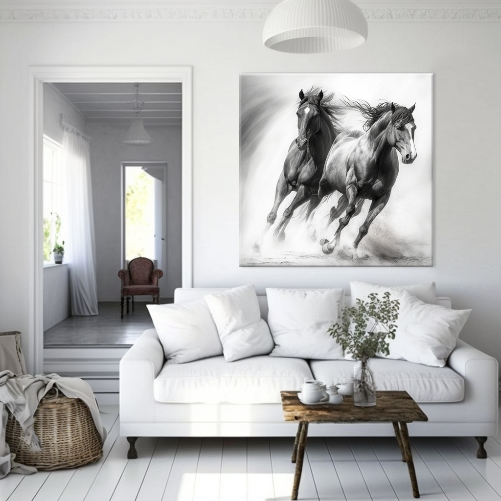 TrdX Black & White Horses 3
