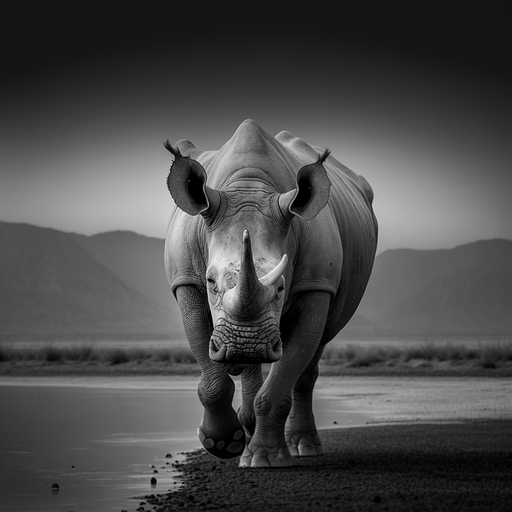 TrdX Black & White Rhino 2