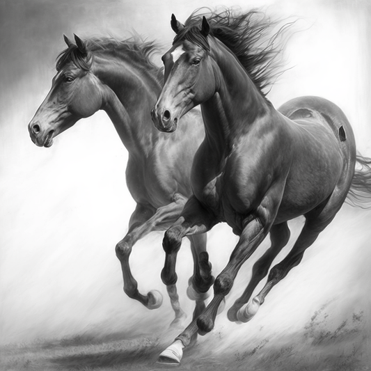 TrdX Black & White Horses 2