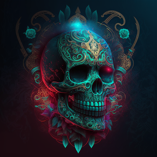 Neon Skull George the III