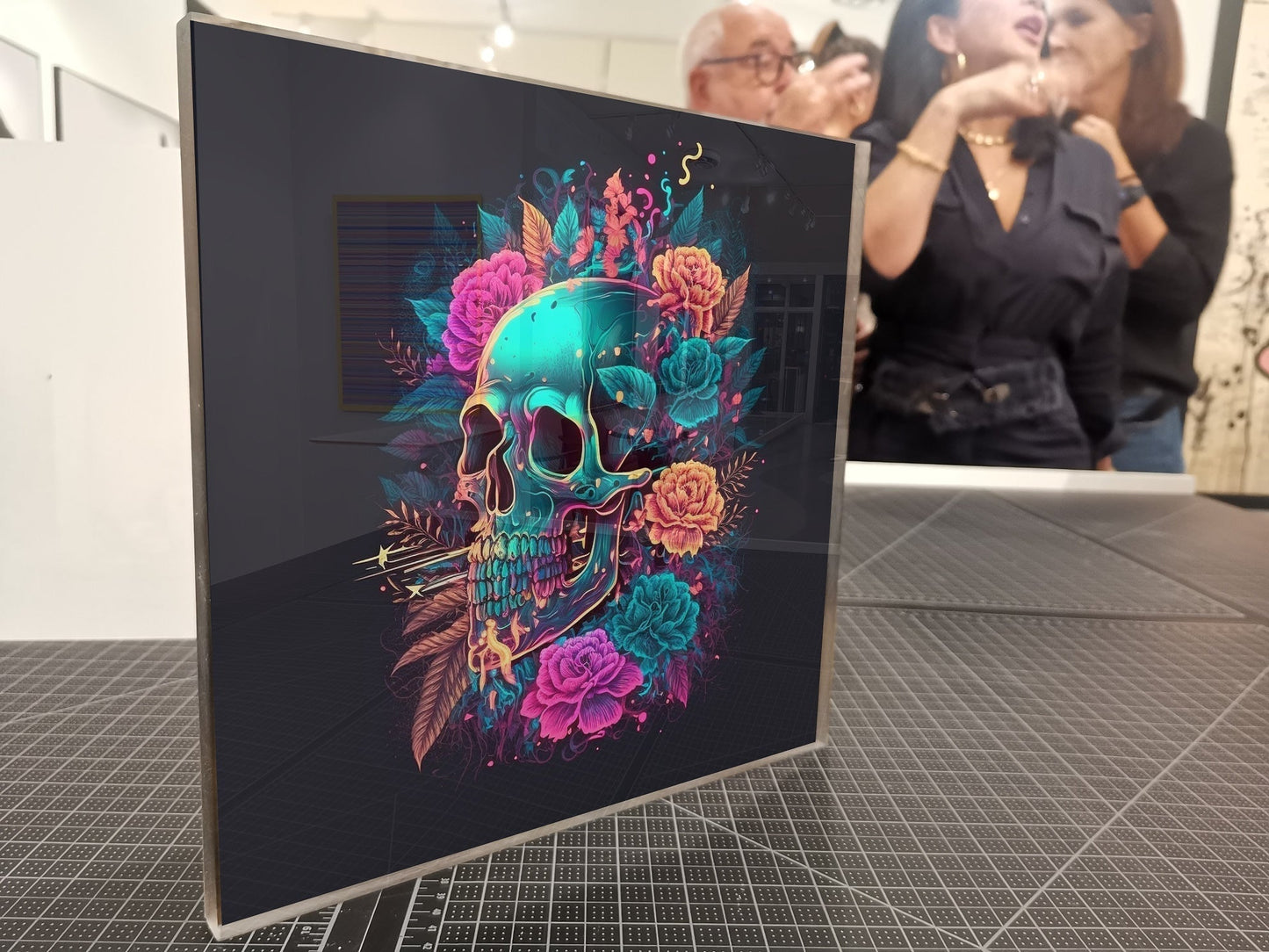 Neon Skull Smoke Skull