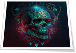 Neon Skull George the III